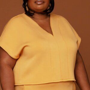 NWT Lezé the Label x Hayet Rida - Afua Reversible Top in Honey